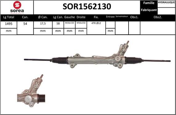 STARTCAR SOR1562130 - Рулевой механизм, рейка autospares.lv