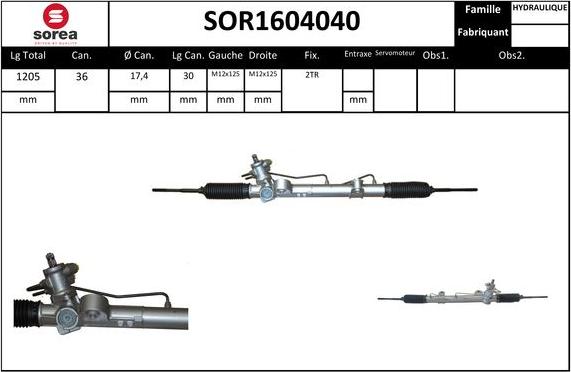 STARTCAR SOR1604040 - Рулевой механизм, рейка autospares.lv