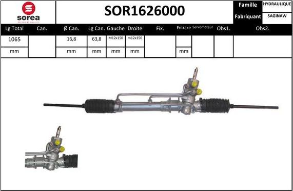 STARTCAR SOR1626000 - Рулевой механизм, рейка autospares.lv