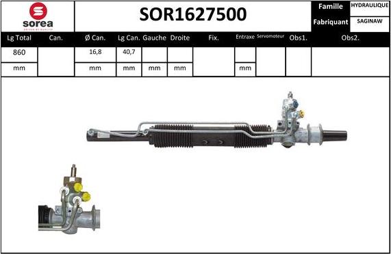 STARTCAR SOR1627500 - Рулевой механизм, рейка autospares.lv