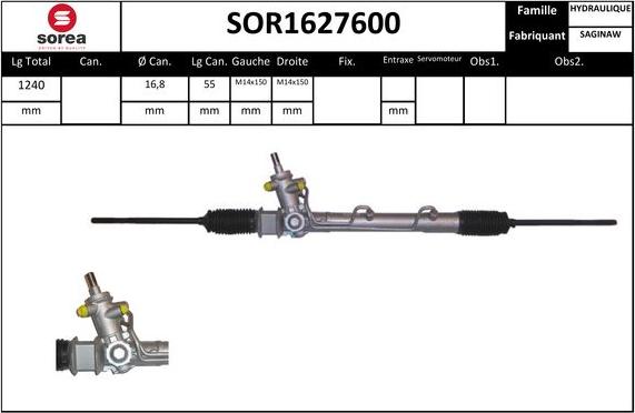 STARTCAR SOR1627600 - Рулевой механизм, рейка autospares.lv