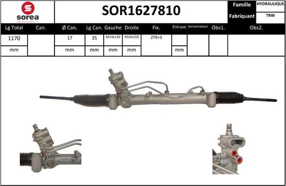 STARTCAR SOR1627810 - Рулевой механизм, рейка autospares.lv