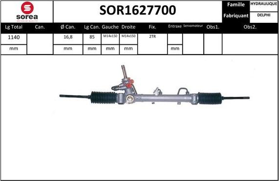 STARTCAR SOR1627700 - Рулевой механизм, рейка autospares.lv