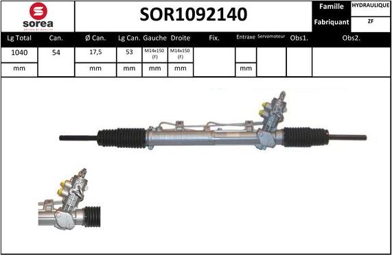 STARTCAR SOR1092140 - Рулевой механизм, рейка autospares.lv