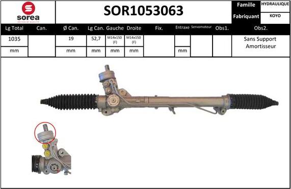 STARTCAR SOR1053063 - Рулевой механизм, рейка autospares.lv
