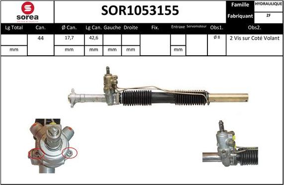 STARTCAR SOR1053155 - Рулевой механизм, рейка autospares.lv