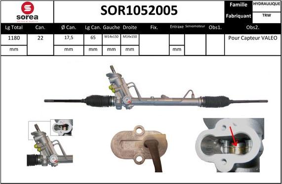 STARTCAR SOR1052005 - Рулевой механизм, рейка autospares.lv