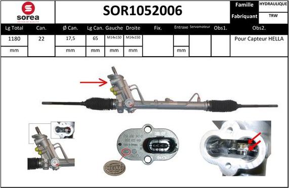 STARTCAR SOR1052006 - Рулевой механизм, рейка autospares.lv