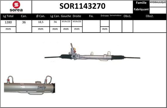 STARTCAR SOR1143270 - Рулевой механизм, рейка autospares.lv