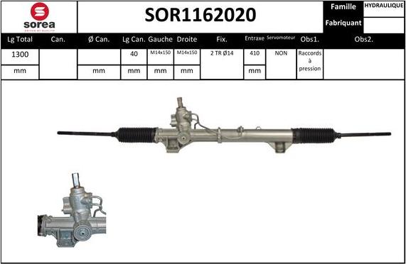 STARTCAR SOR1162020 - Рулевой механизм, рейка autospares.lv