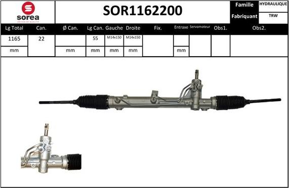 STARTCAR SOR1162200 - Рулевой механизм, рейка autospares.lv