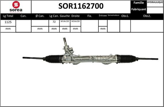 STARTCAR SOR1162700 - Рулевой механизм, рейка autospares.lv