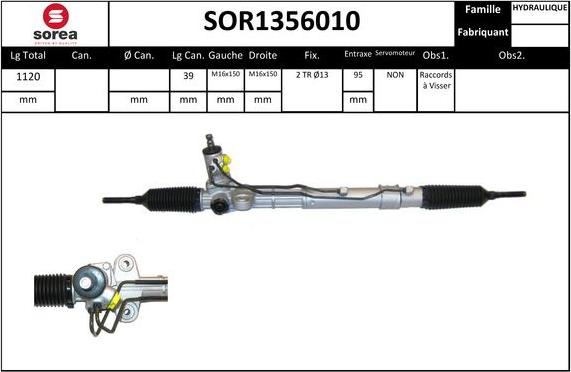 STARTCAR SOR1356010 - Рулевой механизм, рейка autospares.lv