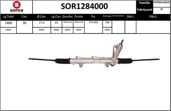 STARTCAR SOR1284000 - Рулевой механизм, рейка autospares.lv