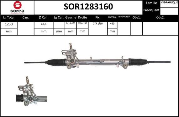 STARTCAR SOR1283160 - Рулевой механизм, рейка autospares.lv