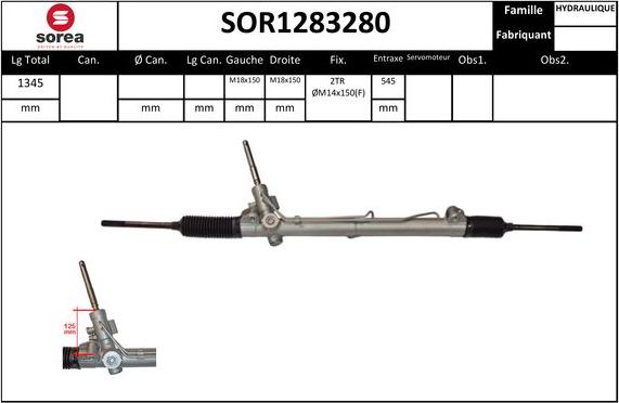 STARTCAR SOR1283280 - Рулевой механизм, рейка autospares.lv