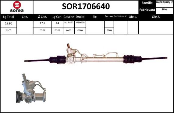STARTCAR SOR1706640 - Рулевой механизм, рейка autospares.lv