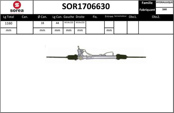 STARTCAR SOR1706630 - Рулевой механизм, рейка autospares.lv