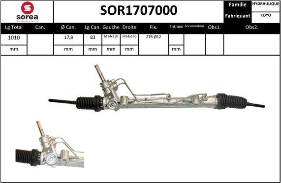 STARTCAR SOR1707000 - Рулевой механизм, рейка autospares.lv