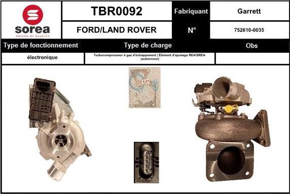 STARTCAR TBR0092 - Турбина, компрессор autospares.lv