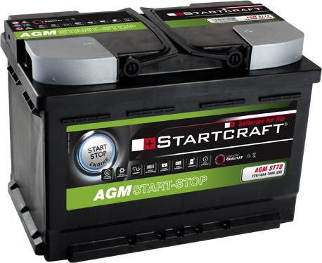 STARTCRAFT AGM ST70 - Стартерная аккумуляторная батарея, АКБ autospares.lv
