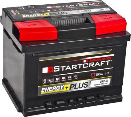 STARTCRAFT ENP 60 - Стартерная аккумуляторная батарея, АКБ autospares.lv