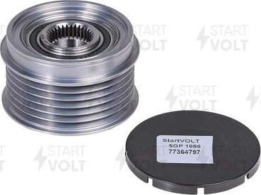 StartVOLT SGP 1686 - Шкив генератора, муфта autospares.lv