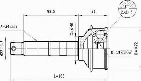 Statim C.401 - Шарнирный комплект, ШРУС, приводной вал autospares.lv