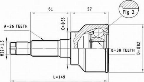 Statim C.476 - Шарнирный комплект, ШРУС, приводной вал autospares.lv