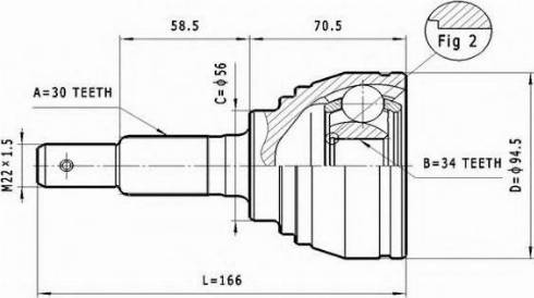 Statim C.566 - Шарнирный комплект, ШРУС, приводной вал autospares.lv