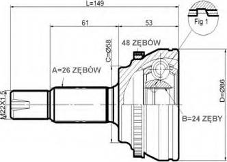 Statim C.576 - Шарнирный комплект, ШРУС, приводной вал autospares.lv