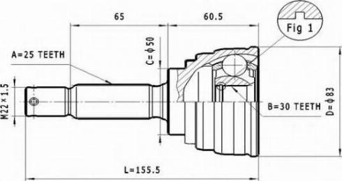 Statim C.621 - Шарнирный комплект, ШРУС, приводной вал autospares.lv