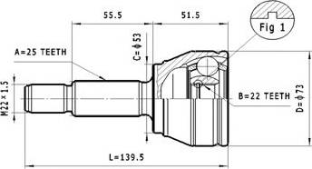 Statim C.194 - Шарнирный комплект, ШРУС, приводной вал autospares.lv