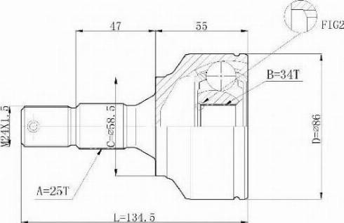 Statim C.106 - Шарнирный комплект, ШРУС, приводной вал autospares.lv