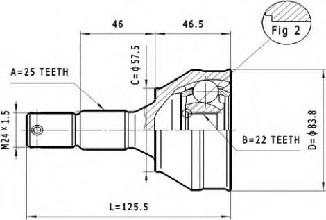 Statim C.120 - Шарнирный комплект, ШРУС, приводной вал autospares.lv