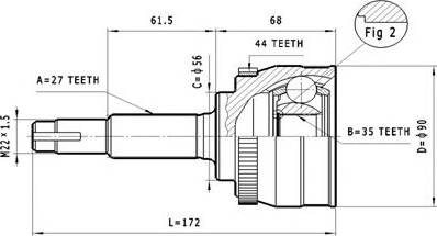 Statim C.320 - Шарнирный комплект, ШРУС, приводной вал autospares.lv