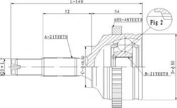 Statim C.277 - Шарнирный комплект, ШРУС, приводной вал autospares.lv