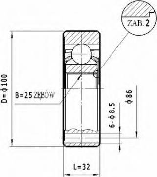 Statim CW.040 - Шарнирный комплект, ШРУС, приводной вал autospares.lv