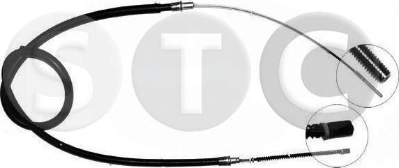 STC T480182 - Тросик, cтояночный тормоз autospares.lv