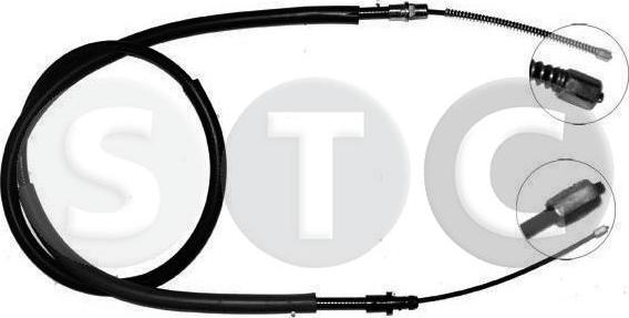 STC T480132 - Тросик, cтояночный тормоз autospares.lv