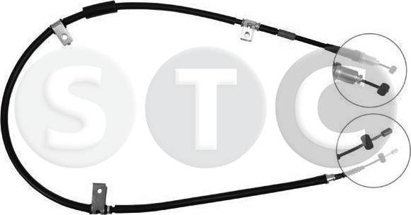 STC T480263 - Тросик, cтояночный тормоз autospares.lv