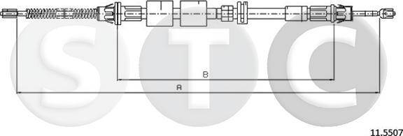 STC T481800 - Тросик, cтояночный тормоз autospares.lv