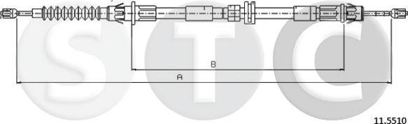 STC T481801 - Тросик, cтояночный тормоз autospares.lv