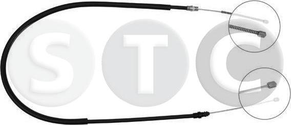 STC T483056 - Тросик, cтояночный тормоз autospares.lv