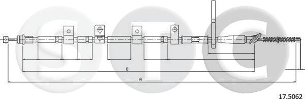 STC T483359 - Тросик, cтояночный тормоз autospares.lv