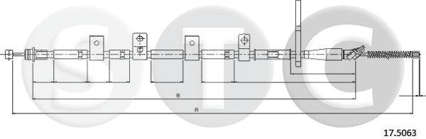 STC T483357 - Тросик, cтояночный тормоз autospares.lv