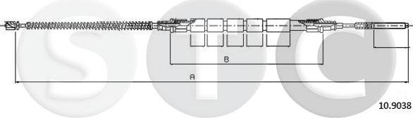 STC T483290 - Тросик, cтояночный тормоз autospares.lv