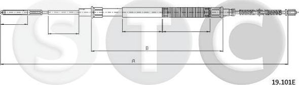 STC T483246 - Тросик, cтояночный тормоз autospares.lv