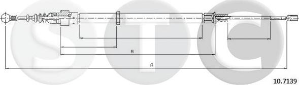 STC T483251 - Тросик, cтояночный тормоз autospares.lv