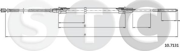 STC T483729 - Тросик, cтояночный тормоз autospares.lv